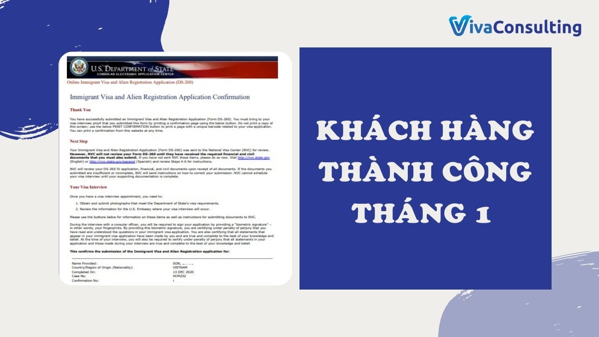 Chúc mừng các khách hàng thành công tháng 01/2021