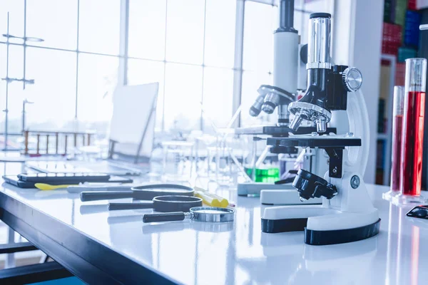 depositphotos 372718582 stock photo laptops smartphones microscopes beakers test