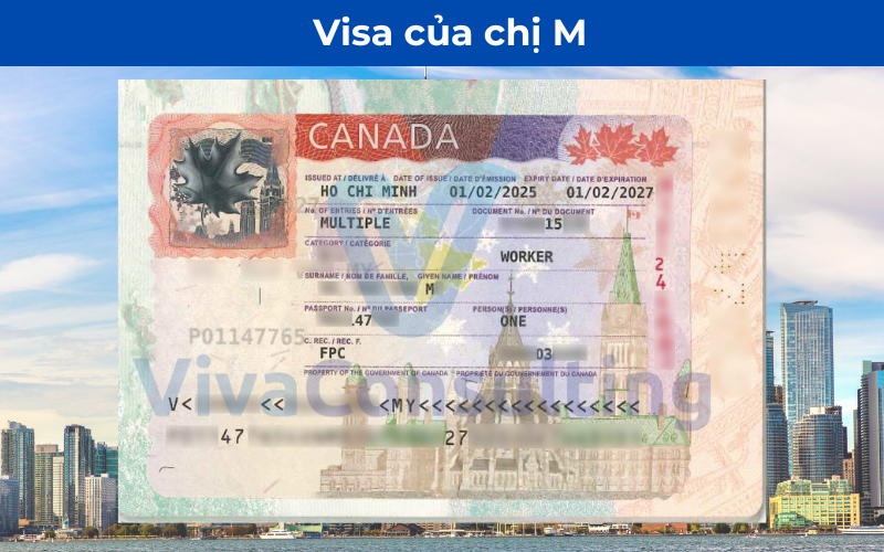 Visa Canada của chị M